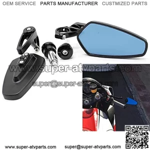 360?? Rotati Universal Bar End Mirrors Motorcycle Handlebar Mirrors 7/8 Handle Round compatible with Street Sport Bike Cruiser Scooter