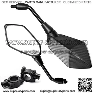 ??2021 Upgraded??Motorcycle Convex Rear View Mirror, Mirrors for Bike,Motorcycle,Atv,Scooter, With 10mm Bolt, 7/8" Handle Bar Mount Clamp for Cruiser, Suzuki?? Honda, Victory and More