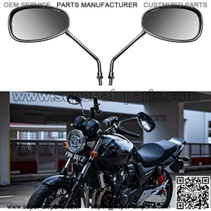 Universal Motorcycle Mirrors Motorcycle Accessories Rearview Side Mirror 8mm/10mm Adapter Compatible with Honda Kawasaki Suzuki Cruiser Scooter (??