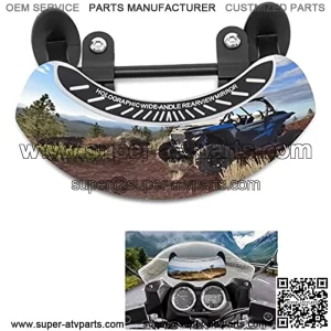 GUAIMI Motorcycle Mirrors 180 Degree Wide-angle Safety Rear View Mirror Blind Spot Side Mirror for Motorcycle, ATV/UTVs, Scooters, Cars, Aircrafts, Boats