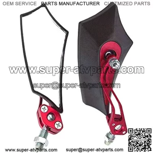 Red Universal Motorcycle Motorbike 8mm 10mm Rear View Side Mirror ATV Scooter Bike Sport