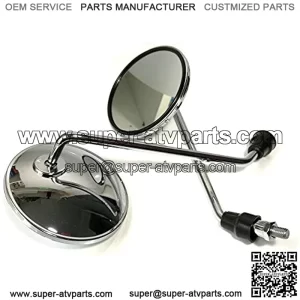 Motorcycle Back View Mirror Electric Bicycle Rearview Mirrors Moped Side Mirror 8mm Round