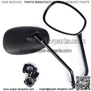 Universal Motorcycle Mirrors Black Rearview Mirrors with 7/8?? Handle Bar Mount For Bike, Motorcycle