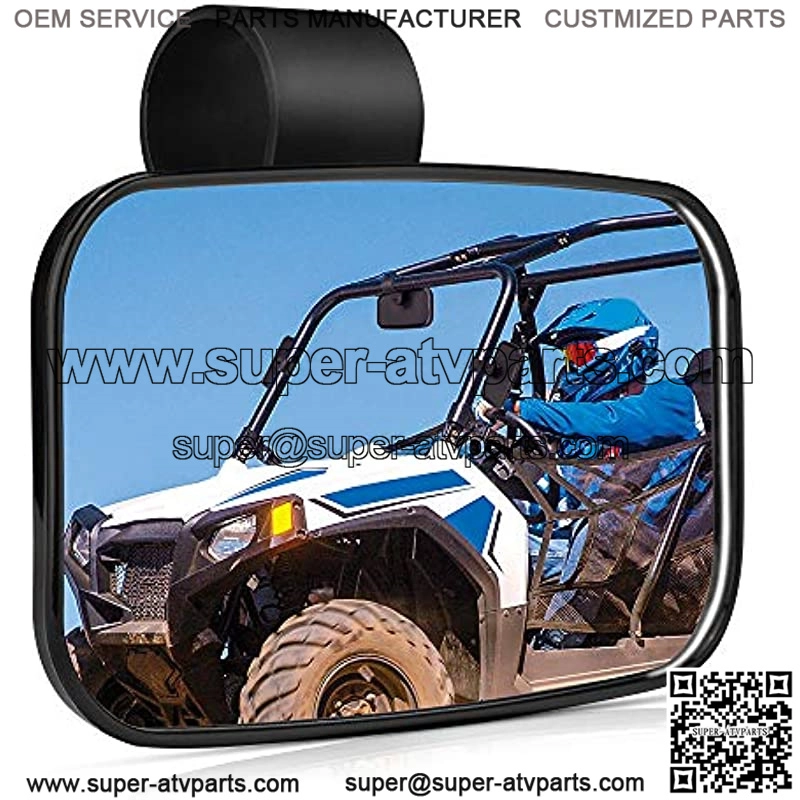 2022 UTV Mirror, Clear Convex Mirror with ShatterProof Tempered Glass and 1.5"-2" Mount Compatible with 2021 Polaris RZR PRO XP, Commander and Maverick X3, Viking, , Pioneer, Kubota RTV