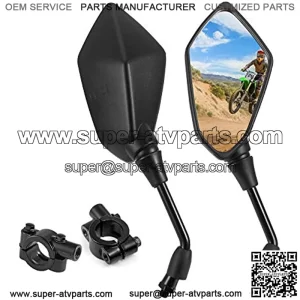 Diamond Carbon Fiber be suitable All Motors and Dirt Bike ATV Rear View Mirrors Handle Bar Mount Clamp-Harley Davidson to Honda, Suzuki to Kawasaki, Yamaha and More