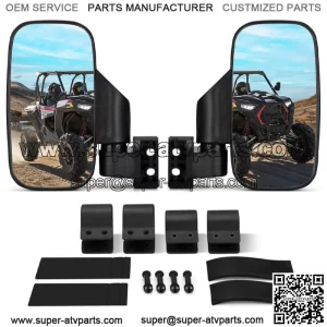 1.75"-2" UTV Side Mirror Rear View Mirrors For Polaris Ranger RZR 800 900 1000