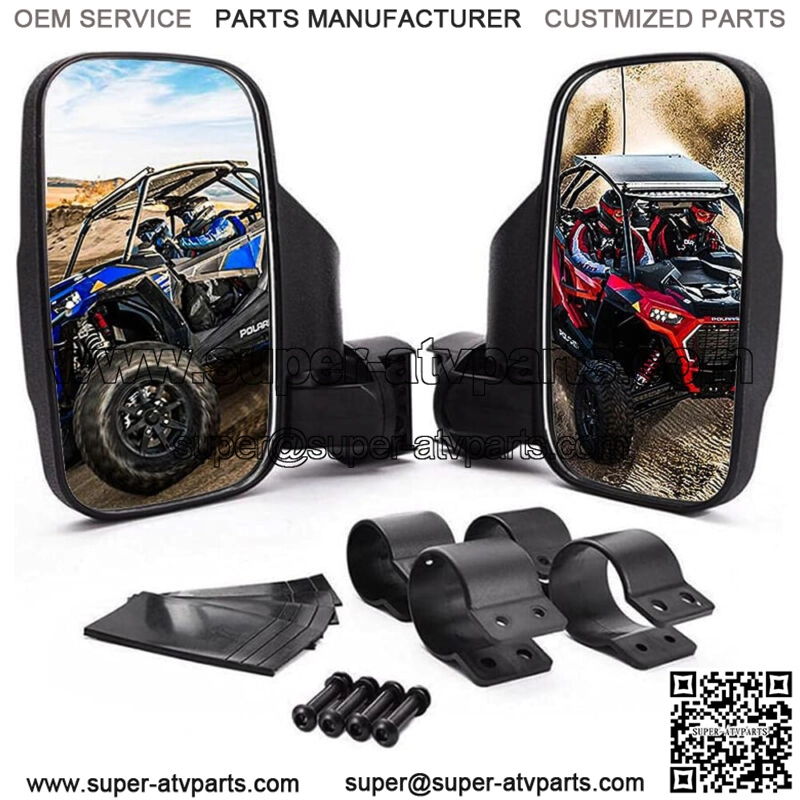 1.75"-2" UTV Side Mirror Rear View Mirrors For Polaris Ranger RZR 800 900 1000 - Image 2