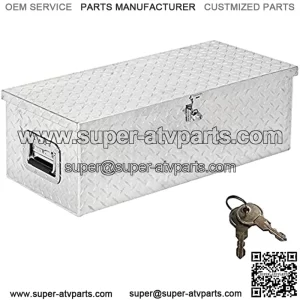 30 inch Updated Aluminum Truck Tool Box,Trailer Pickup ATV Underbody Truck Bed Storage Toolboxes w/Lock & 2 Keys, Rectangle (30 inch)