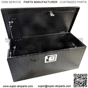 Black Diamond Plate ATV UTV Aluminum Tool Box Large 31" Universal Fit