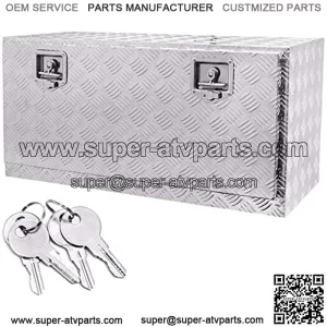 36" Aluminum Heavy Duty Underbody Tool Box Trailer Tote Flatbed Storage Pickup ATV Truck RV w/Built-in Lock with Keys