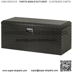 288271BK 32-Inch Aluminum ATV Storage Box, Diamond Plated, Black