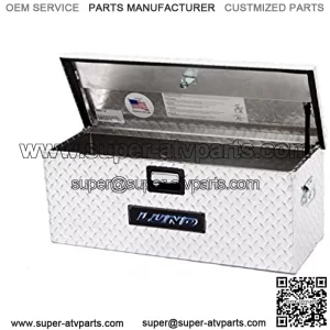 288271A 32-Inch Aluminum ATV Storage Box, Diamond Plated, Silver