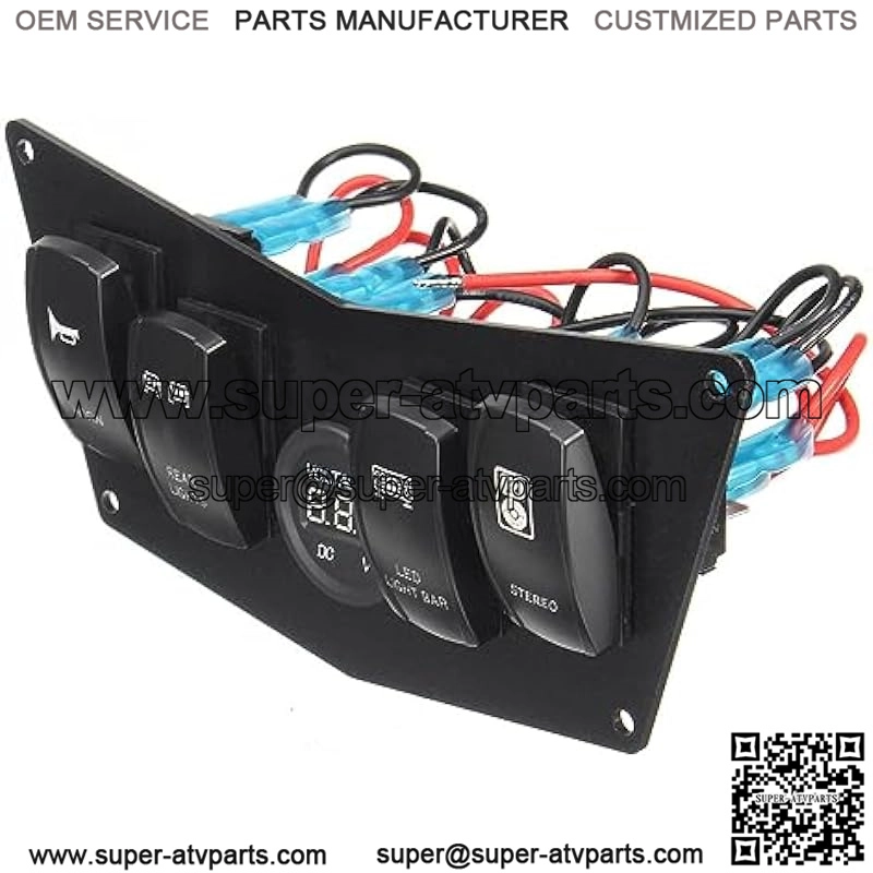 12-24V Dash Panel 4 Rocker Switch for ATV UTV Polaris Ranger RZR XP 900 800 570 - Image 3