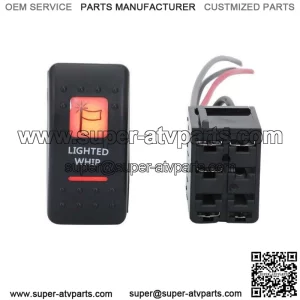 FOR CAN AM MAVERICK X3 COMMANDER DEFENDER LIGHTED WHIP ROCKER SWITCH AND BACKING