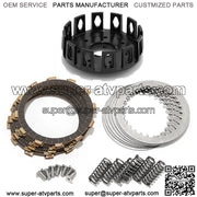 Aluminum Clutch Basket Plates Kit for Honda TRX450R 04-09 / TRX450ER 06-09 12-14