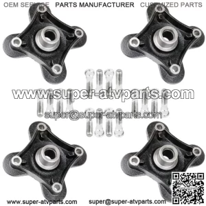 4 Front Rear Wheel Hub W/Bolt For Polaris RZR XP 1000 / RZR XP 4 1000 2014-2017 (For: Polaris)