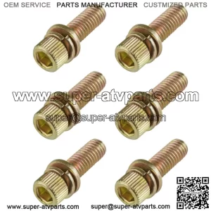 6 Exhaust Manifold Bolts Studs Screw for Polaris RZR XP / XP 4 1000 2014-2018 (For: Polaris)