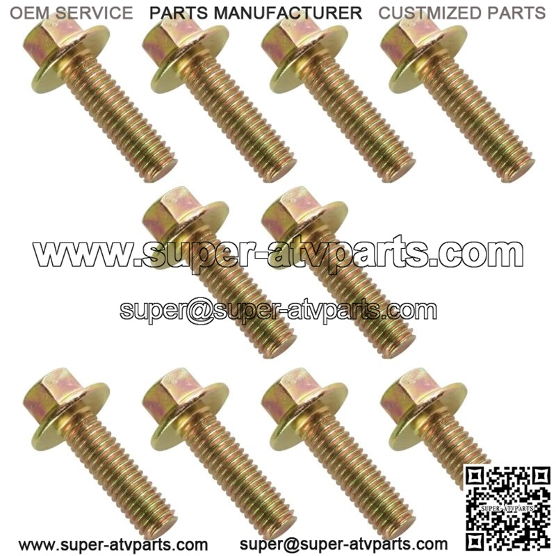 10x Flanged Head Clutch Bolt M6x20 for Polaris Ranger Crew XP 1000 2020-2021 (For: Polaris)