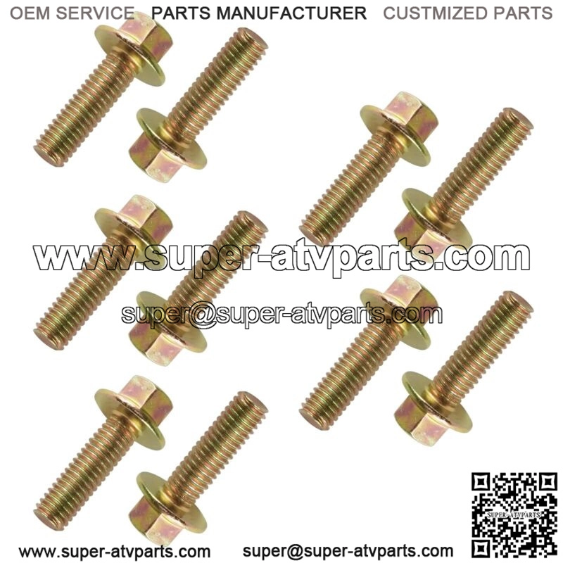 10x Flanged Head Clutch Bolt M6x20 for Polaris Ranger Crew XP 1000 2020-2021 (For: Polaris) - Image 3