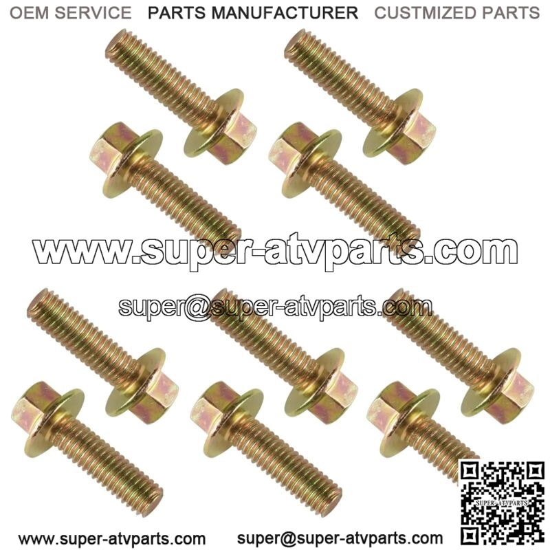 10x Flanged Head Clutch Bolt M6x20 for Polaris Ranger Crew XP 1000 2020-2021 (For: Polaris) - Image 5