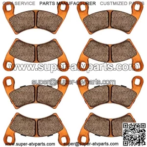 Brake Pads for 2015-2020 Polaris RZR 900 (50inch) /RZR S 900 (60inch),2017-2020 Polaris RZR 1000 60inch PS EU/Tractor/Zug, 4 Set Front and Rear Sintered Copper Replacement Brake Pads