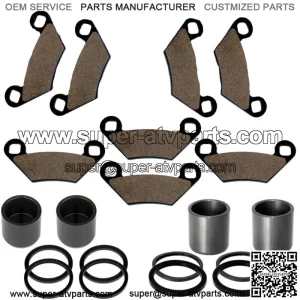 Front Rear Brake Caliper Piston W/Pad For Polaris Sportsman 1000 Touring 2015-18