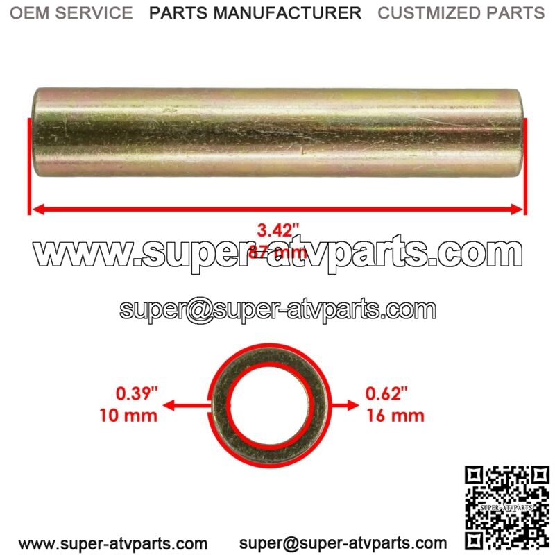 2x Rear A-Arm A Arm Long Pivot Shaft 10mm For Polaris RZR S 1000 2019-2021 (For: Polaris) - Image 2