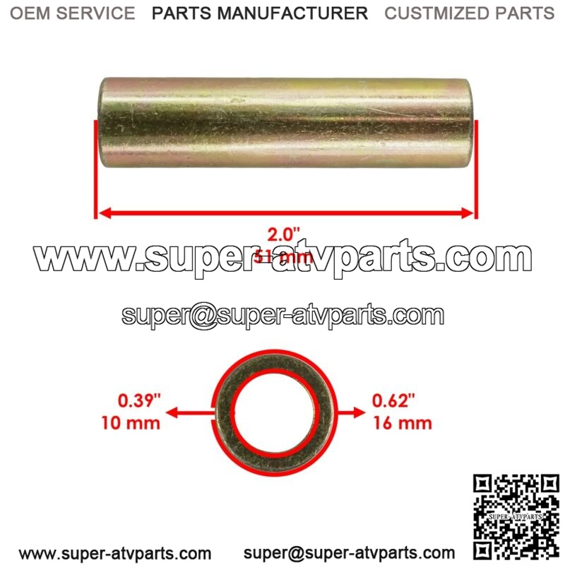 2x A Arm Short Pivot Shaft For Polaris General 1000 4P DLX EPS P 2020 (For: Polaris) - Image 2