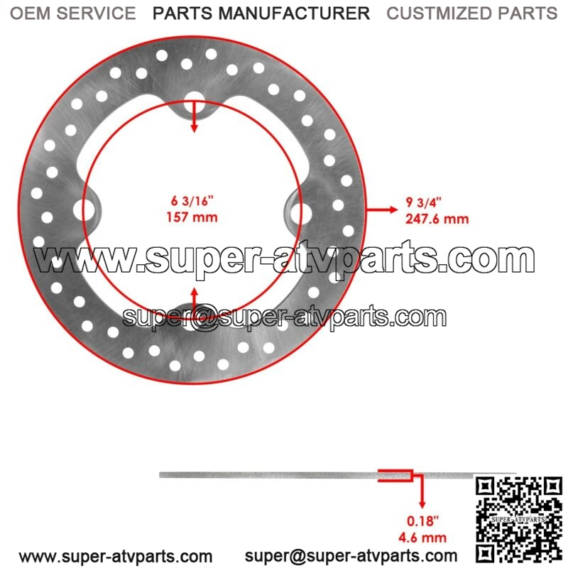 2 Front or Rear Brake Disc w/ Pad for Polaris RZR XP 1000/ RZR XP 4 1000 2014-21 (For: Polaris) - Image 2