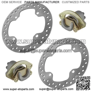 2x Rear Brake Disc & Caliper For Polaris Scrambler XP 1000 2014 (For: Polaris)