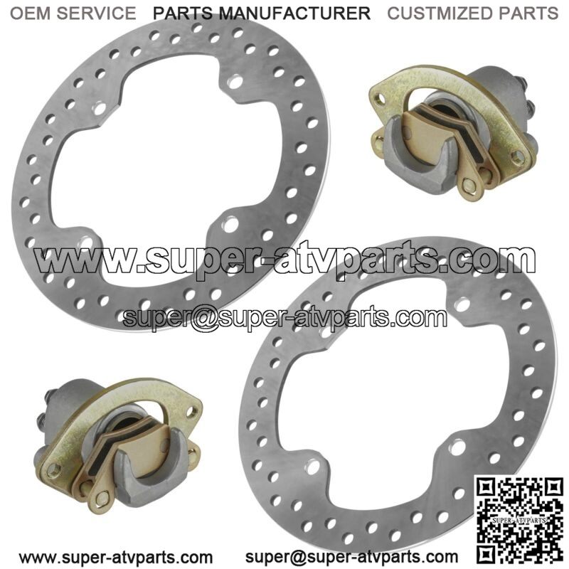 2x Rear Brake Disc & Caliper For Polaris Scrambler XP 1000 2014 (For: Polaris)
