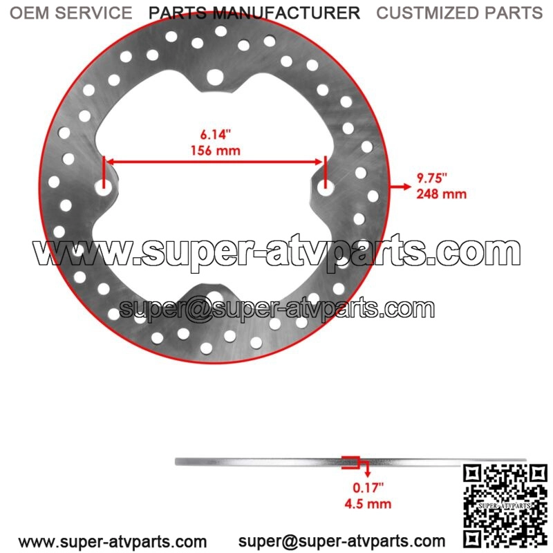 2x Rear Brake Disc & Caliper For Polaris Scrambler XP 1000 2014 (For: Polaris) - Image 2