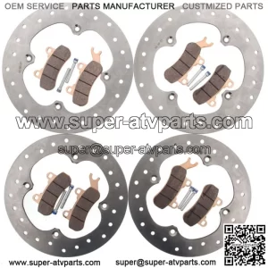 Brake Rotors and Brake Pads fit Can-Am Maverick X3 4x4 2017- 2023 Front and Rear