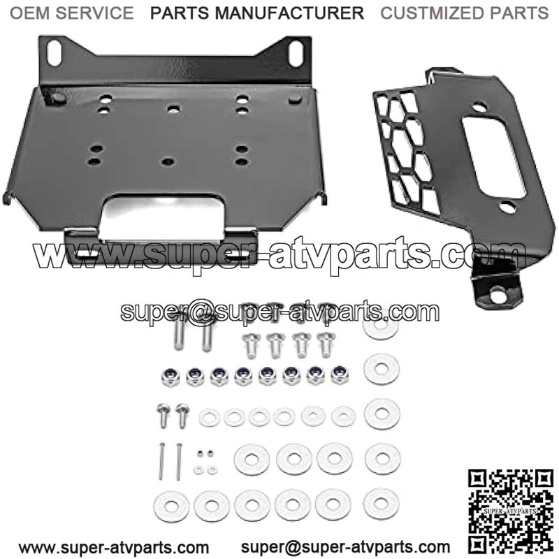Winch Mount Plate Bracket Kit Compatible with 2014-2019 Polaris RZR 900/1000/XP Turbo?& General 1000 EPS