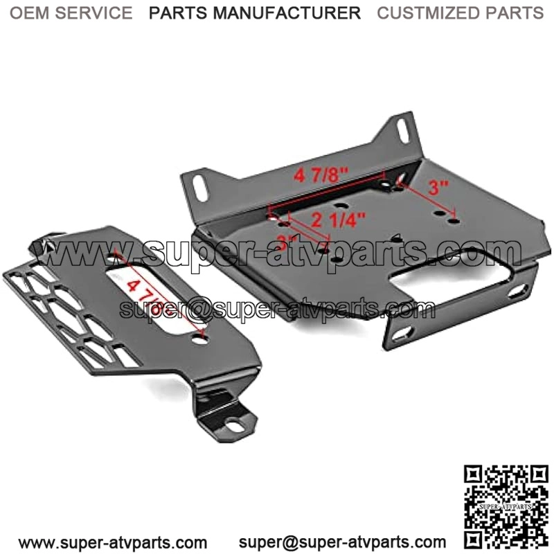 Winch Mount Plate Bracket Kit Compatible with 2014-2019 Polaris RZR 900/1000/XP Turbo?& General 1000 EPS - Image 2