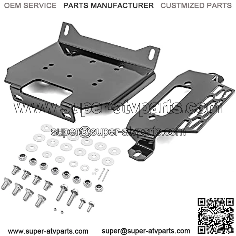 Winch Mount Plate Bracket Kit Compatible with 2014-2019 Polaris RZR 900/1000/XP Turbo?& General 1000 EPS - Image 4