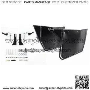 UTV Metal Doors Compatible with 2008-2014 Polaris RZR 800, 2009-2014 Polaris RZR-S 800, 2011-2014 Polaris RZR XP 900, 2012-2019 Polaris RZR 570 2-Door Model Heavy Duty Automotive Style Latch, 2Pcs