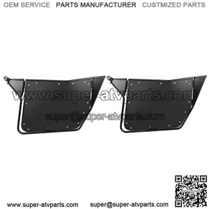 2 Pcs Metal Doors For 2008-2014 Polaris RZR 800| S 800 | RZR 570 | XP 900, UTV Dual Stage Automotive Style Slam Latch 2 Door Models 1 Pair(Black)