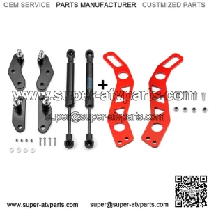 Door Latches Handles Red + Door Opener Kit For Can-Am Maverick X3 X3 Max 17-23
