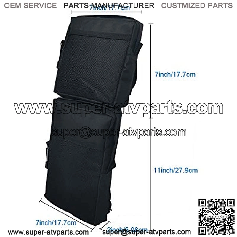 2 Pack ATV Fender Bags,ATV Tank Saddlebags, Rear Cargo Storage Bag for Motorcycle ATV UTV Dirt Bike (Black) - Image 2