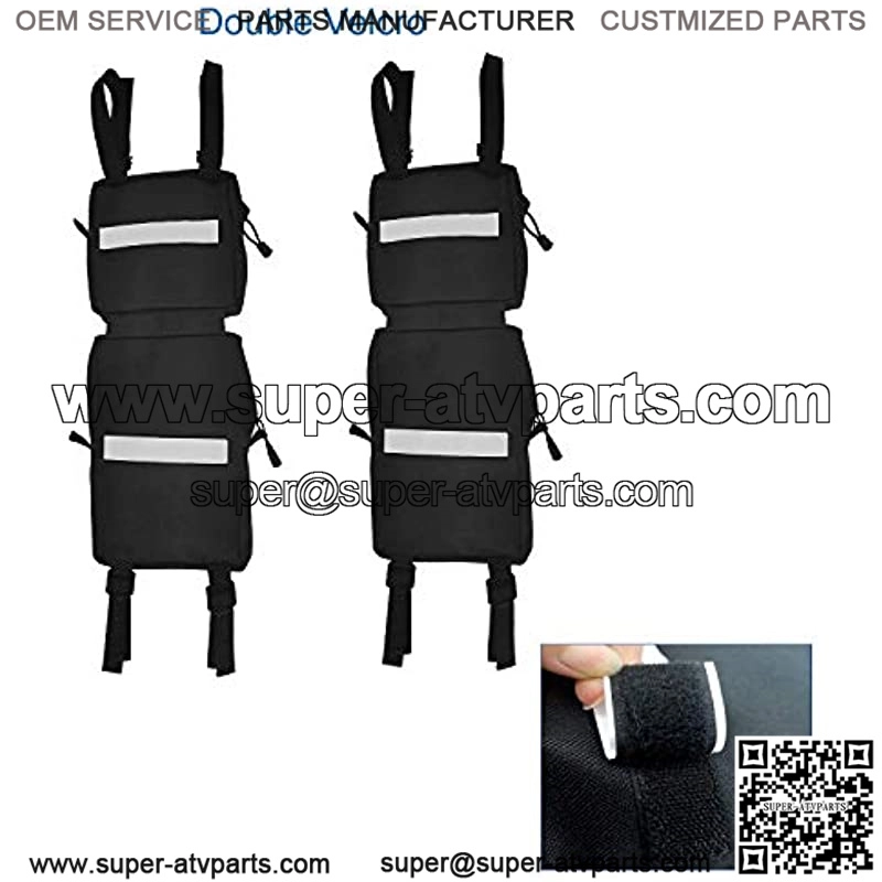 2 Pack ATV Fender Bags,ATV Tank Saddlebags, Rear Cargo Storage Bag for Motorcycle ATV UTV Dirt Bike (Black) - Image 4