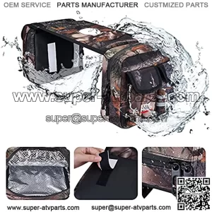 ATV Tank Bag Waterproof W/Cooler Motorcycle Saddle Bag Compatible with Sportsman Scrambler Foreman Rancher Snowmobile Bicycle