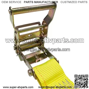 10 - Pack 2" x 12?? E-Track Ratchet Tie Straps Trailer Van Enclosed Truck Tie Down (12 FT - Yellow)