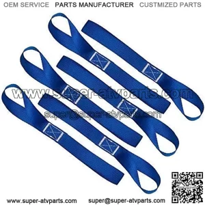 Soft Loop Tie Down Straps - 1,500 Load Capacity & 4,500 Lbs Breaking Strength - 6 Pack - Loops for Securing ATV, UTV, Motorcycles, Scooters, Dirt Bikes, Lawn & Garden Equipment - by AUGO