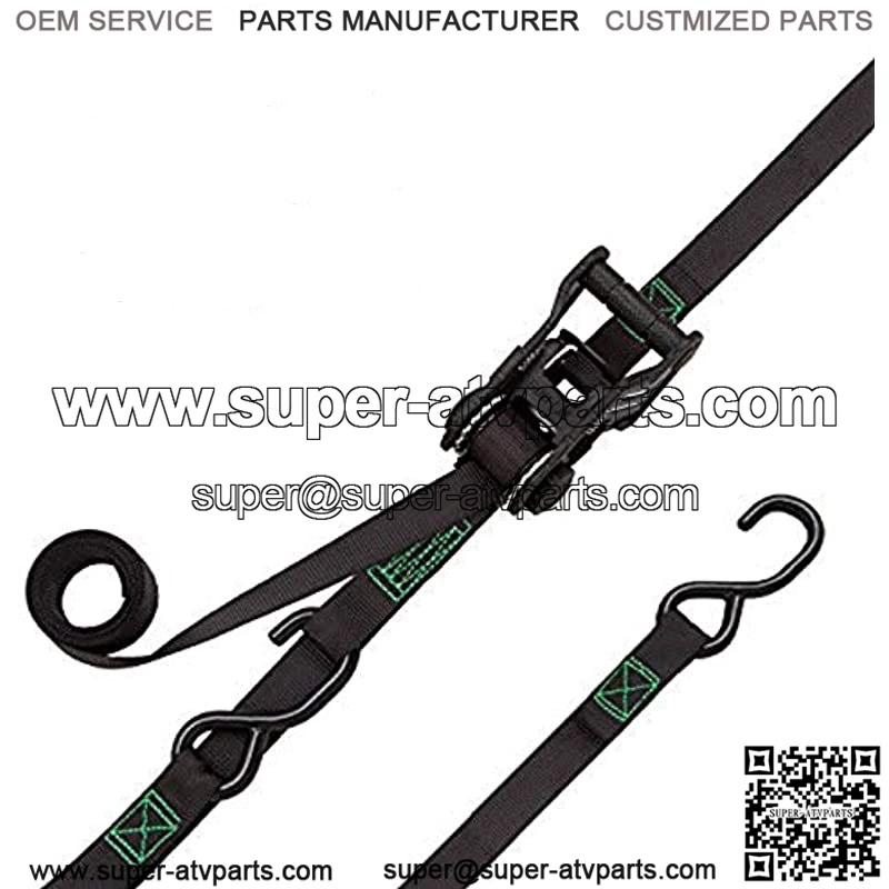 #4628 10-Foot Tactical Ratchet Straps, Haul Light Loads in Pickup Trucks & Trailers, Dirt Bikes, ATV's, Lawn Tractors, 1,500 lb Break Strength 500 lb Safe Work Load, 2-Pack, Black
