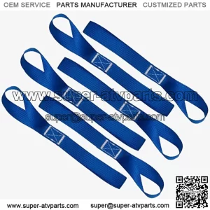 Soft Loop Tie Down Straps - 1,500 Load Capacity & 4,500 Lbs Breaking Strength - 6 Pack - Loops for Securing ATV, UTV, Motorcycles, Scooters, Dirt Bikes, Lawn & Garden Equipment