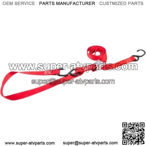 Motorcycle/ATV Tie-Down Straps with Built-In Soft Ties