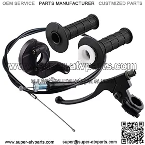 Throttle Hanlde Grips with Cable and Left Brake Clutch Lever Perch for Most Motorcycles and Bicycles with 7/8?? Handlebars - Compaible with Mini Bike Dirt Bike 96cc 200cc 5.5hp 6.5hp