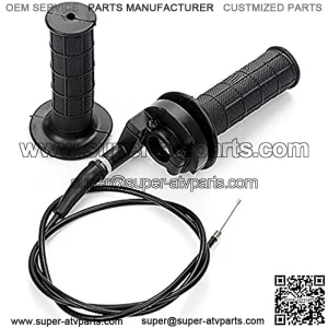Aniro Moto Throttle Cable + Handle Bar Throttle Grips Grip + Throttle Housing Clamp for Dirt Bike Quad ATV Pit 50cc 125cc