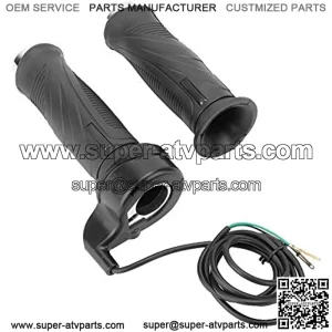 1 Pair Throttle Handle Grip Cable,Universal Ebike Throttle Grip for Electric Scooter Motorcycle ATV Speed Control Black